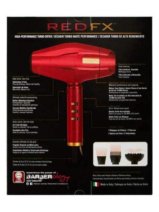 BaBylissPRO Influencer Collection RedFX Dryer - Image 5