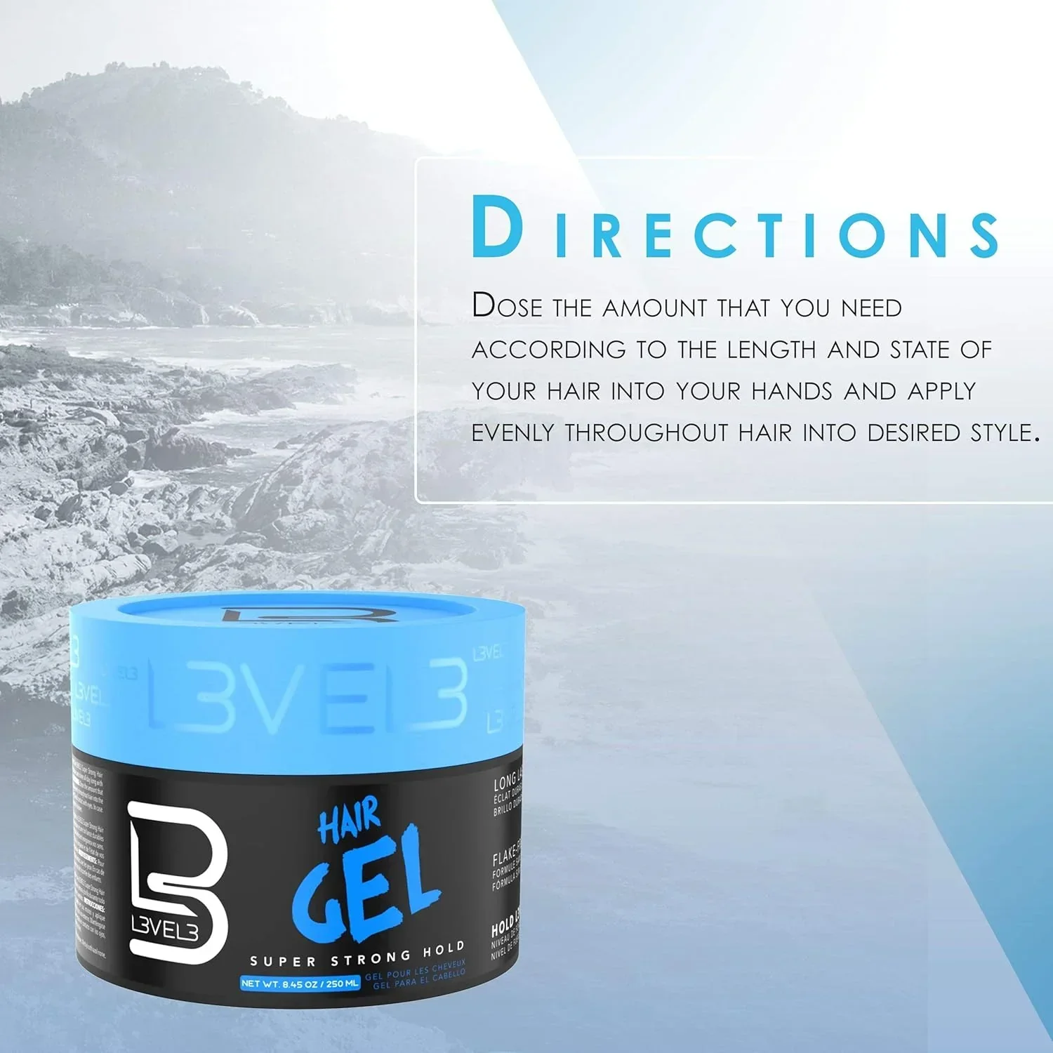 L3VEL3 Hair Styling Gel 33.8 oz - Image 4