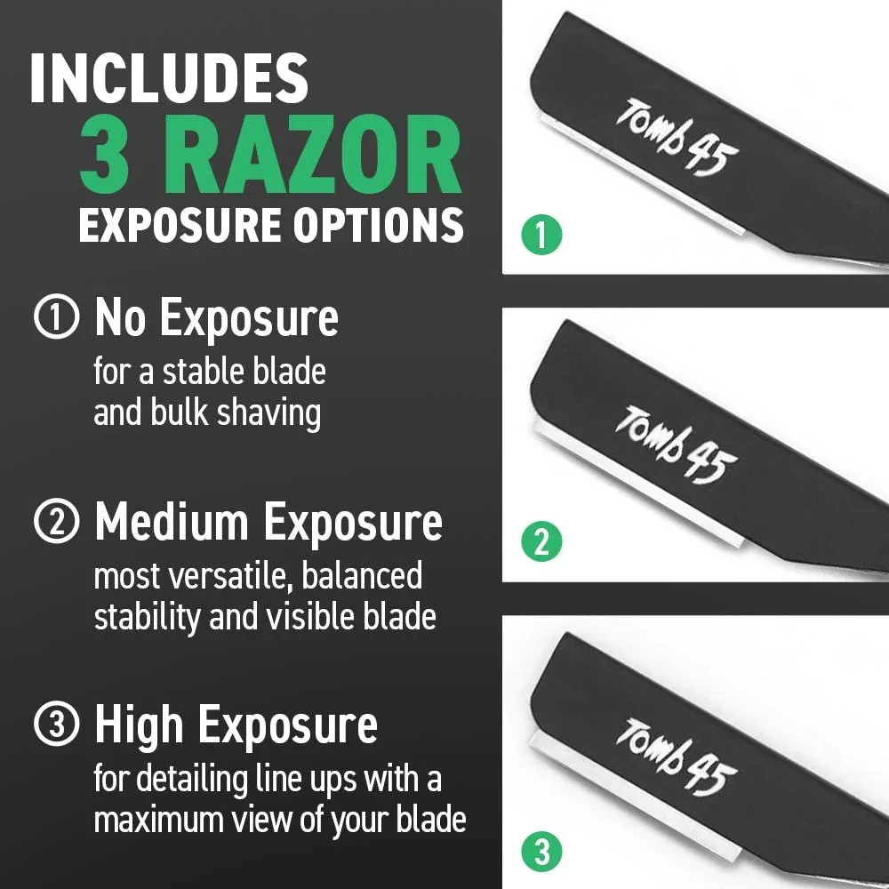 Tomb45 Triple Cartridge Razor Holder - Black 0.6lb - Image 6